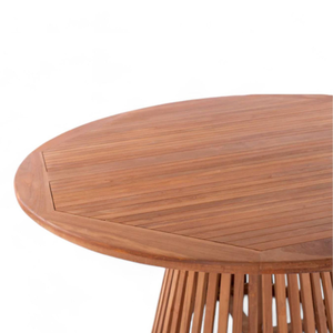 Modern Style <b>Round</b> <b>Table</b> Teak Wooden with Cavity frame material for <b>Patio</b> Dining <b>Table</b> and Restaurant Set Furniture - Product Image 3