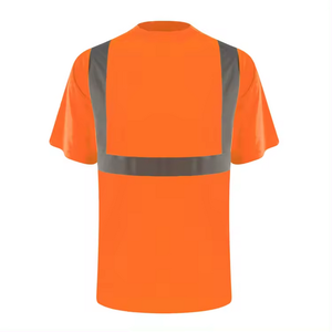 Fully Customized Class 2 High Vis Reflective Breathable Safety <b>T</b>-<b>Shirt</b> Polyester/Cotton Workwear Customized Printing LED <b>Flash</b> - Product Image 4