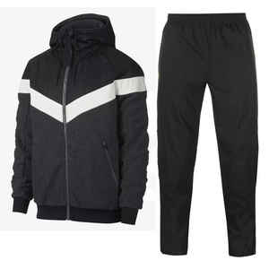 Conjunto Deportivo de 2 Piezas con Capucha y Logotipo de Tom para Hombre, Chaqueta Cortavientos y Pantalones Deportivos con Múltiples Bolsillos Tipo Cargo - Product Image 1