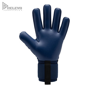 OEM Custom Goalkeeper <b>Gloves</b> 4mm Contact Latex Palm Neoprene Body Geometric Silicone Punch Zone Elastic Wrap Strap - Product Image 3