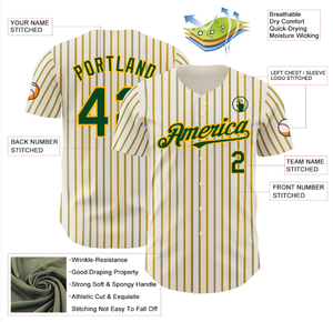 เสื้อเบสบอลแบบสั่งทำพิเศษ ลายพิมพ์แบบ Dye Sublimation ติดกระดุมทั้งตัว ลายทางคลาสสิก ชุดยูนิฟอร์มเบสบอล - Product Image 2