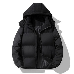 Chaqueta de Plumón para Hombre, Chaqueta Acolchada con Capucha para Invierno, Chaqueta de Plumón Aislante para Hombre, Chaqueta Casual a Prueba de Viento para Invierno - Product Image 1