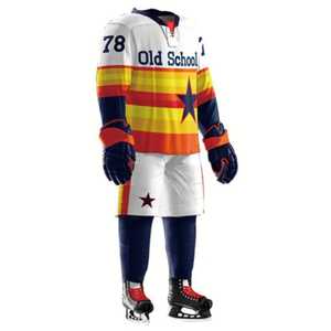 Tenue de Hockey sur Glace LONG MISSION INDUSTRY Canada Rouge Noir Autre Imprimé Homme Adulte Respirant 100% Polyester Vêtement d'Équipe - Product Image 6