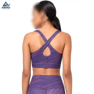 Sujetador Deportivo de Compresión Morado de Doble Tono 2026, Personalizado, de Último Diseño, para Yoga y Fitness, el Más Vendido para Mujer - Product Image 4