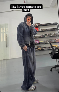 Custom Sweatsuit Manufacturer Embroidery <b>Zip</b> <b>up</b> <b>Jacket</b> Jogger Set Color Block Nylon Sweat Pant Windbreaker Tracksuits for Men - Product Image 3