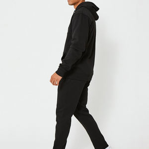 Heavy Duty Men's Winter Custom Hooded Printed Fleece Fabric Breathable <b>Plain</b> <b>Tracksuit</b> with Logo Plus Size Available - Product Image 3