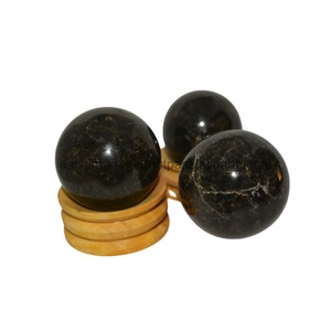 Boule de cristal de Nuummite naturelle, Agate, cristaux, pierres de guérison, Reiki, roches, minéraux, spirituel, décoration de la maison, sphères Feng suii - Product Image 1