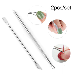 Pousse-cuticules professionnel 2026 pour manucure, avec poignée imprimée, double extrémité - Product Image 3