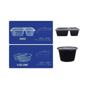 CONTENEDORES DE COMPARTIMENTOS DE ALIMENTOS DE PLÁSTICO Caja de compartimentos para comidas múltiples Bandeja de alimentos frescos Paquete inteligente Divisor de comidas - Product Image 3