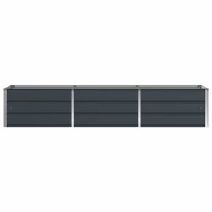 Jardinière en acier anthracite 94,49 x 31,50 x 17,72 po pour pots de fleurs et jardinières - Product Image 4