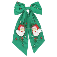 Vente en gros de nœuds à cheveux tendance pour filles, pinces à cheveux en tissu perlé personnalisées, accessoires de mode multicolores, approvisionnement en vrac