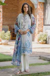 Collection de Costumes de Cérémonie et de Mariage 3 Pièces en Tissu Lawn Original Pakistanais de Marque, Broderie au Col, Dentelle et Boutons, Vente en Gros OEM 2026 - Product Image 4