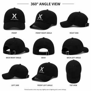 Gorra de Béisbol Negra Ajustable de Algodón Premium con Bordado 3D Personalizado, Gorra Deportiva para Ciclismo, Fiestas y Hip Hop con Logotipo Personalizado OEM - Product Image 6
