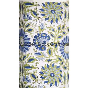 Poubelle décorative ouverte faite à la main en carton PP imprimé au bloc, avec enveloppe en tissu 100 % coton. - Product Image 2