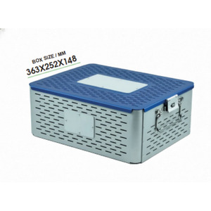 Azicon's Custom <b>Aluminum</b> Perforated Sterilization <b>Container</b> Medical Autoclave Cassette Box Surgical Instrument Tray - Product Image 1