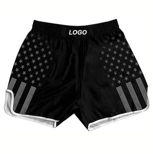 Nouveaux shorts de boxe personnalisés en satin pour hommes, taille élastique, décontractés, extensibles, unis, pour arts martiaux, 100 % polyester - Product Image 4