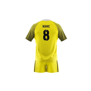 Conjunto de Uniforme de Entrenamiento de Manga Corta Transpirable con Diseño Sólido, Camiseta Deportiva de Rugby para Hombre con Nombre de Equipo Personalizable y Bordado - Product Image 3