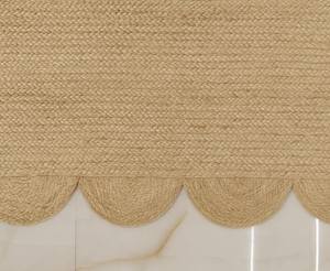 พรมปูพื้นทำมือจากปอกระเจาแบบเป็นมิตรกับสิ่งแวดล้อม ขอบหยักสไตล์ฟาร์มเฮาส์ สำหรับทางเดิน - Product Image 4