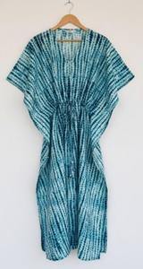 Caftanes Maxi Tie Dye Ecológicos al por Mayor para Mujer, con Mangas Largas, Cuello en V, Estilo Bohemio, 100% Algodón - Product Image 3