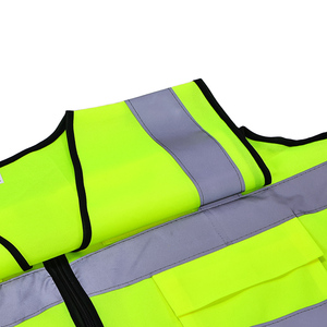 Nuevo Chaleco de Seguridad Reflectante de Alta Visibilidad Amarillo Naranja para Trabajo de Construcción y Tráfico con Logotipo Personalizado - Product Image 4