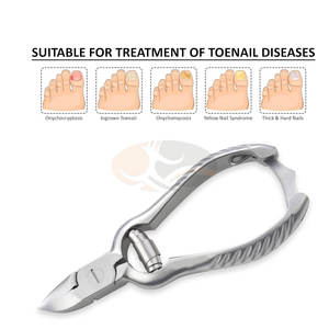 Coupe-ongles robuste pour podiatre, pour ongles épais et incarnés, professionnel, en acier inoxydable, avec ressort cylindrique, pour podologie - Product Image 5