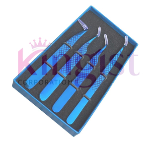 Custom <b>Individual</b> Black Stainless Steel Professional Precision Anti-Static Eyelash Extension Tweezers Private Label Pointed Set - Product Image 5