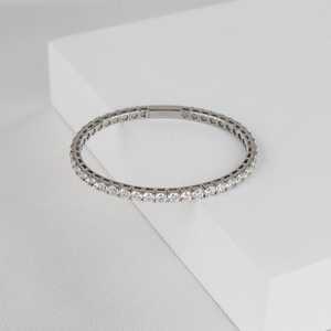 Pulsera de tenis de moissanita con corte brillante redondo para mujer, de plata de ley 925, joyería fina, regalo de boda para novias - Product Image 3
