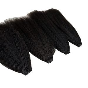 Crépus Bouclés Naturel Cheveux Vierges Humains Cheveux Bundle Pointe Plate Bande Super Double Dessiné Extensions de Cheveux Lâche Vague Profonde Bouclés - Product Image 2