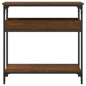 Table console en bois d'ingénierie chêne brun avec pieds métalliques réglables – Nouvelle catégorie de produits - Product Image 4