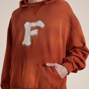 Sweat-shirts à capuche brodés de qualité supérieure, style streetwear oversize pour hommes, respirants, avec logo personnalisé pour adultes - Product Image 3