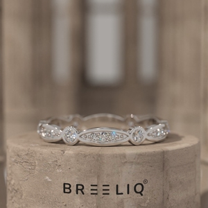 Vintage Milgrain Lab Grown Diamond <b>Ring</b> in 14K Solid Gold Oval Cluster Bezel Set Diamond Wedding Band Antique Style <b>Stack</b> <b>Ring</b> - Product Image 4