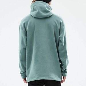 Sweat-shirt à capuche oversize pour homme en molleton uni décontracté à manches longues tricoté 100% coton anti-plis 400g Automne - Product Image 3
