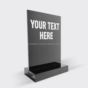 Support en acrylique noir vierge personnalisé pour code QR - Portable et réutilisable pour panneau de table personnalisé - Product Image 1