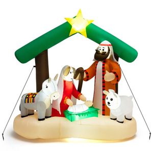 Presepe Gonfiabile Natalizio con Luci LED da 2 Metri per Decorazioni Esterne Festive - Product Image 1