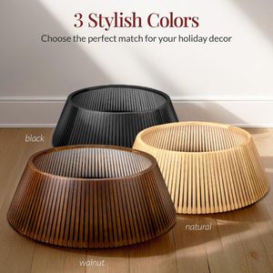 Anillo de Madera con Listones para Árbol de Navidad, Base Decorativa de Madera Natural para Árbol, para Decoración Navideña, Venta al por Mayor - Product Image 5