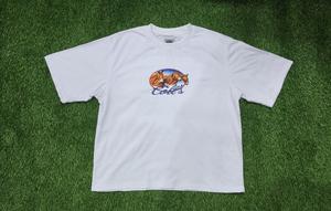 เสื้อยืดคอตตอน 100% สีขาวดำ พิมพ์ลายปักโลโก้ คุณภาพสูง หนานุ่ม สำหรับผู้ชาย สั่งทำได้ ขายส่ง - Product Image 5