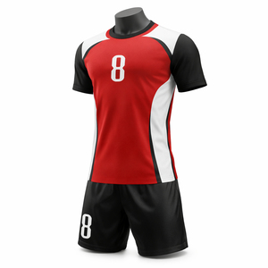 ชุดยูนิฟอร์มวอลเลย์บอล เสื้อเจอร์ซีย์และกางเกงขาสั้นผ้าสเตรชระบายอากาศได้ดี เหมาะสำหรับสโมสรโรงเรียนและทีมแข่งขัน - Product Image 5