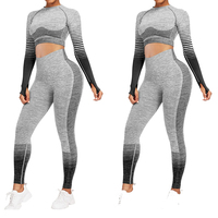 Nouveauté : Ensemble de yoga 2 pièces, vente flash, ensemble de yoga sans couture pour femmes, vêtements de sport pour femmes, ensemble de yoga