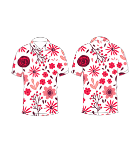 Polo personnalisé à sublimation florale, manches courtes, motif polo de golf, léger, respirant, décontracté, polo d'été - Product Image 3