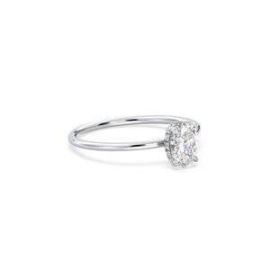 REYES Exquisite IGI Certified HPHT CVD Lab Grown Diamond Hidden Halo Engagement Ring in 14K 18K Solid Gold Women Fine Jewelry - Product Image 3