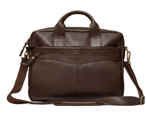 Premium Genuine <b>Leather</b> <b>Laptop</b> <b>Bag</b> Handles | Stylish Luxury Business Briefcase Unisex | Lightweight Waterproof Durable Office - Product Image 1
