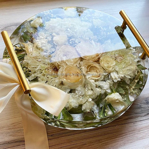 Bandeja de Resina Epoxi con Posavasos de Resina, 100% la Mejor Calidad, Bandeja de Resina Hecha a Mano, Empaque Personalizado - Product Image 2