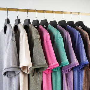 เสื้อยืดผู้ชายสไตล์วินเทจฟอกสี ทรงปกติ สกรีนโลโก้ได้ ผ้าฝ้าย 100% น้ำหนักเบา ระบายอากาศดี เป็นมิตรกับสิ่งแวดล้อม แบบดิสเทรส หนานุ่ม - Product Image 3