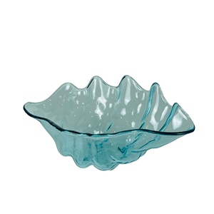 Moderna Ensaladera de Plástico Azul en Forma de Concha Marina para Restaurantes y Fiestas - Product Image 1