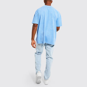 T-shirt surdimensionné de haute qualité à épaules tombantes, motif logo personnalisé, jersey uni imprimé, T-shirt surdimensionné pour hommes avec OEM ODM - Product Image 4