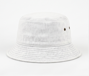 Chapeau Bob Unisexe en Coton Denim Blanc Couleur Unie Style Décontracté Printemps-Été Taille Adulte 56-58CM - Product Image 2