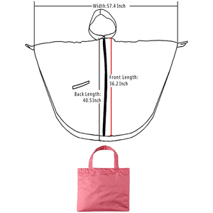 100% Waterproof Hot Sale Outdoor High Quality Polyester Rain <b>Poncho</b> Raincoat With Customized Rain <b>Poncho</b> For Hiking Camping - Product Image 6