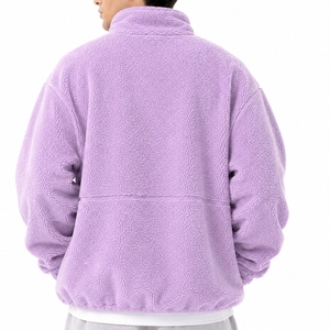 Men's Sherpa <b>Fleece</b> <b>Jacket</b> Full Zip Collar Casual Winter Outerwear Thick Sherpa <b>Lined</b> Loose Fit Fabric For Men Sherpa <b>Jacket</b> - Product Image 2