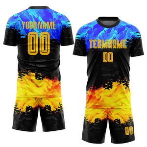 เสื้อฟุตบอลแขนสั้นสำหรับผู้ชายชุดฟอร์มฟุตบอลผ้าโพลีเอสเตอร์ระบายอากาศได้ดี100% ล่าสุดออกแบบได้ตามต้องการ - Product Image 6