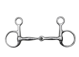 Mors de cheval en acier inoxydable avec joint à rouleaux noir, mors de bridon équestre couleur argent, équipement d'équitation western, qualité supérieure 100% - Product Image 2